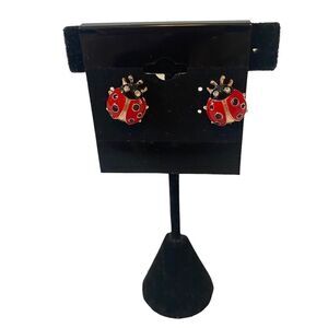 Adorable Ladybug Post Earrings. Perfect addition to your Spring/Summer wardrobe